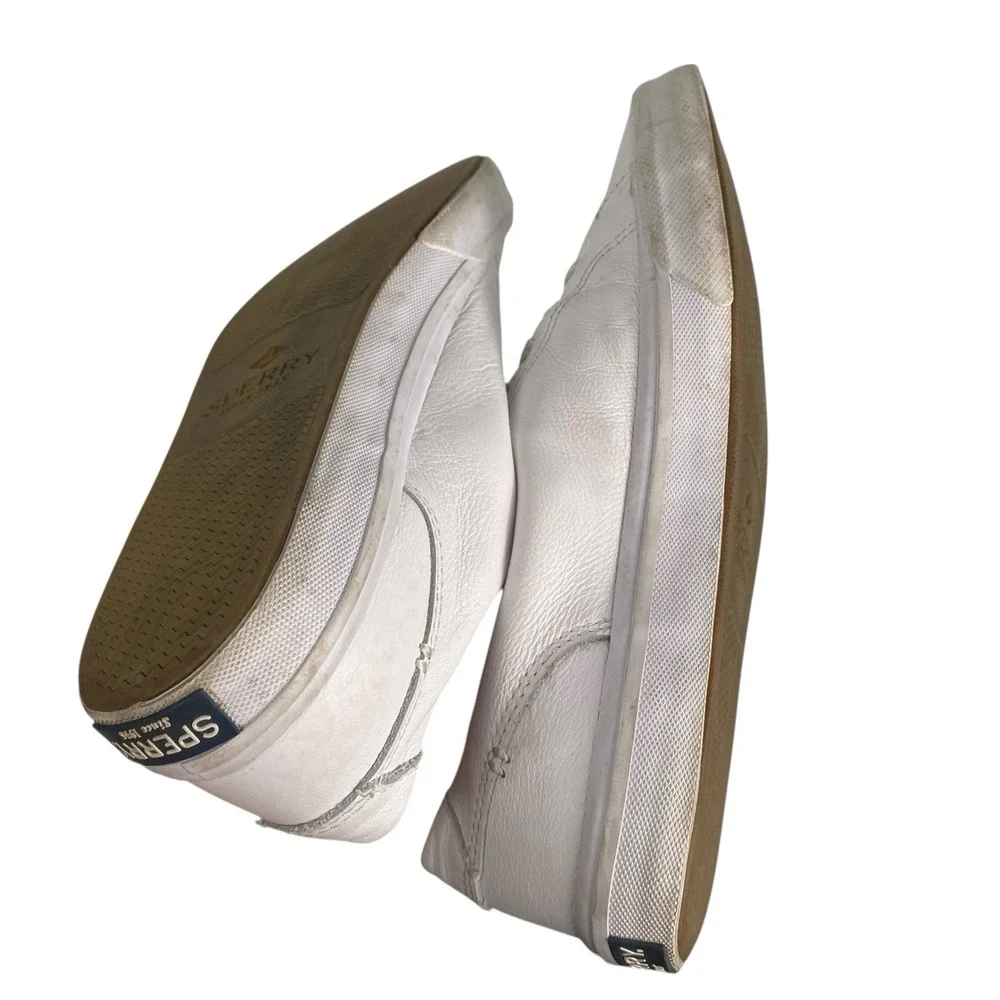 Sperry Top Sider Sneaker Womens 8.5 White Seacoast Core Lace‎ Up Leather